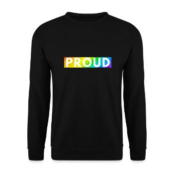 Proud T-Shirt, Pride design, rainbow - Unisex Sweatshirt - black - Front - Alina (178cm) & Michal (187cm)