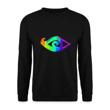 Auge | Symbol | Allsehendes Auge | Ägyptisch - Unisex Pullover - Schwarz - Vorne - Alina (178cm) & Michal (187cm)