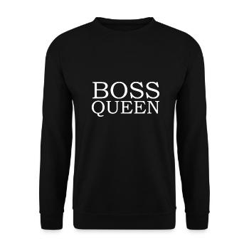 Boss Queen Gift Lady - Unisex Sweatshirt - black - Front - Alina (178cm) & Michal (187cm)
