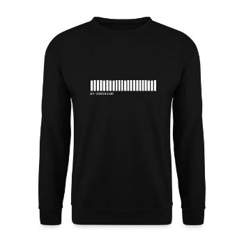 Username (barcode) - Unisex Sweatshirt - black - Front - Alina (178cm) & Michal (187cm)