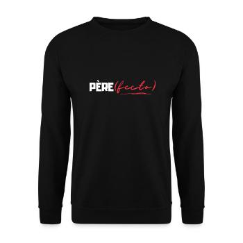 Père(fecto) cadeau papa - Sweat-shirt Unisexe - noir - Devant - Alina (178cm) & Michal (187cm)