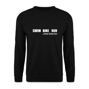 Triathlon, Swimming, Cycling, Running, Sports - Unisex Sweatshirt - black - Front - Alina (178cm) & Michal (187cm)