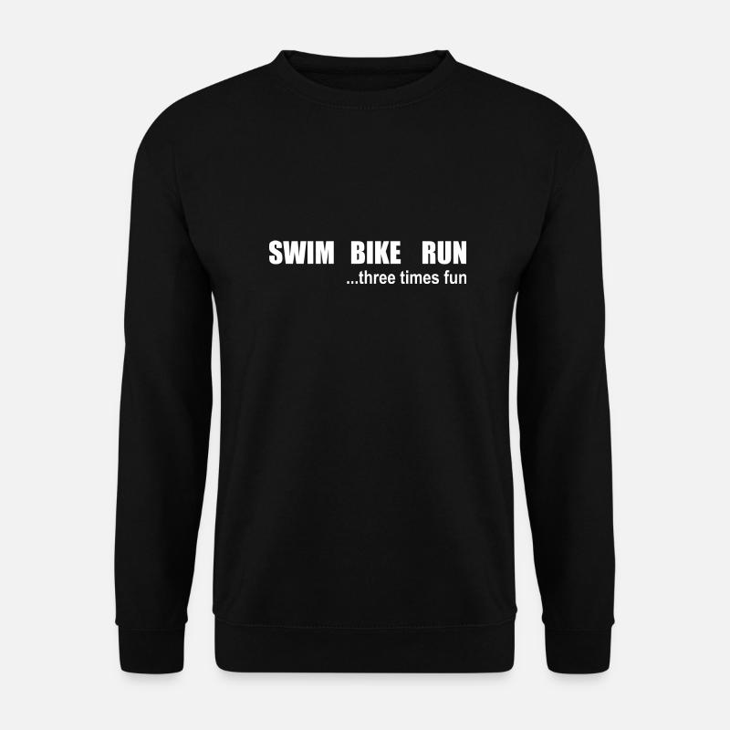 Triathlon Schwimmen Radfahren Laufen Sport - Unisex Pullover - Schwarz