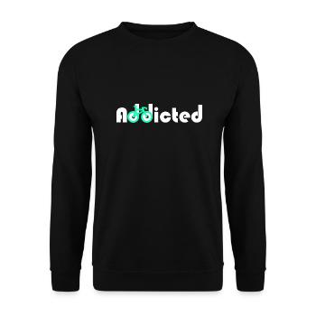 Süchtig nach Radfahren - Unisex Pullover - Schwarz - Vorne - Alina (178cm) & Michal (187cm)