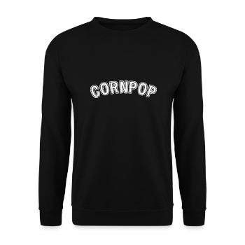 Corn Pop Was A Bad Dude Athletic Cornpop Meme - Unisex Pullover - Schwarz - Vorne - Alina (178cm) & Michal (187cm)