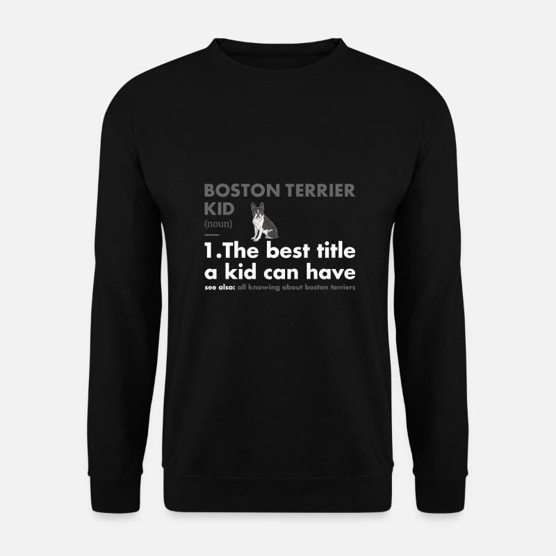 Boston Terrier Kid Definition - Unisex Pullover - Schwarz