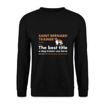Saint Bernard Entraîneur Definiton - Sweat-shirt Unisexe - noir - Devant - Alina (178cm) & Michal (187cm)