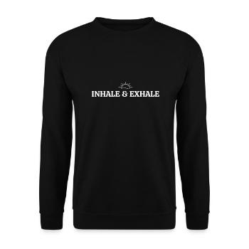 Dicton de yoga - Sweat-shirt Unisexe - noir - Devant - Alina (178cm) & Michal (187cm)