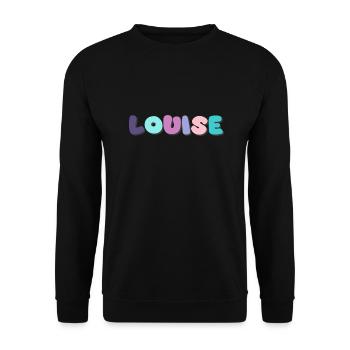 Nom - Louise - Sweat-shirt Unisexe - noir - Devant - Alina (178cm) & Michal (187cm)