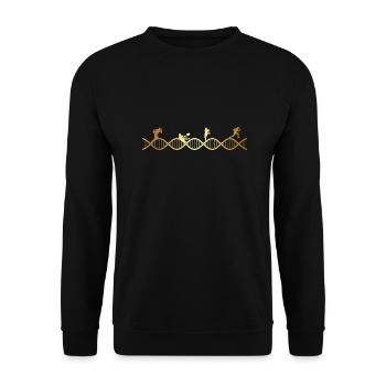 rugby is in my DNA - Unisex Sweatshirt - black - Front - Alina (178cm) & Michal (187cm)