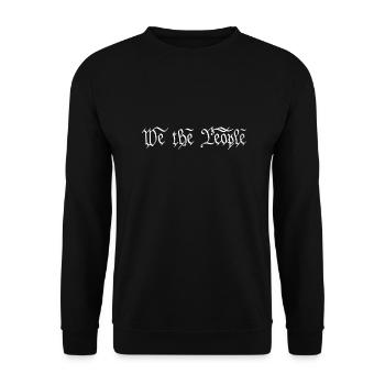 Patriot US Flag Constitution of the USA Needs To - Unisex Sweatshirt - black - Front - Alina (178cm) & Michal (187cm)