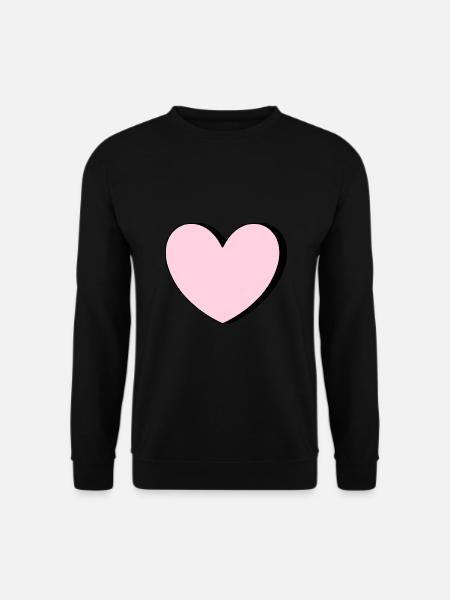 Herz rosa Geschenk Valentinstag - Unisex Pullover - Schwarz