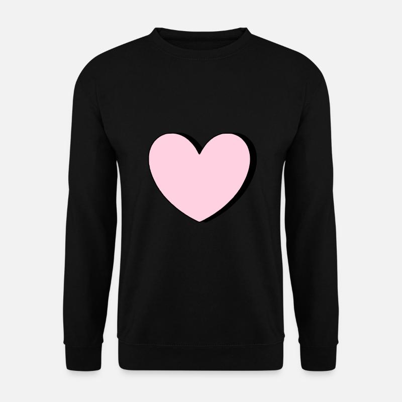 Heart Pink Gift Valentine's Day - Unisex Sweatshirt - black