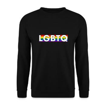 LGBTQ-Regenbogen - Unisex Pullover - Schwarz - Vorne - Alina (178cm) & Michal (187cm)