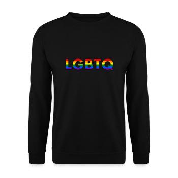Drapeau arc-en-ciel LGBTQ - Sweat-shirt Unisexe - noir - Devant - Alina (178cm) & Michal (187cm)