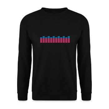 dj sound equalizer audio - Sweat-shirt Unisexe - noir - Devant - Alina (178cm) & Michal (187cm)