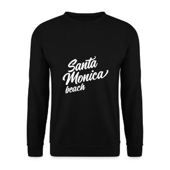 Santa Monica beach - Unisex Pullover - Schwarz - Vorne - Alina (178cm) & Michal (187cm)