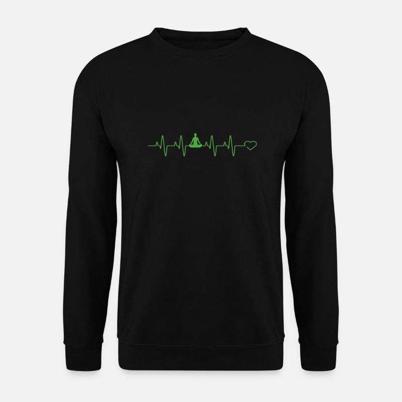 Yoga Herzschlag Namaste - Unisex Pullover - Schwarz