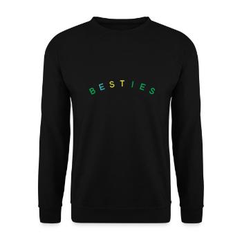 best friends besties - Unisex Sweatshirt - black - Front - Alina (178cm) & Michal (187cm)