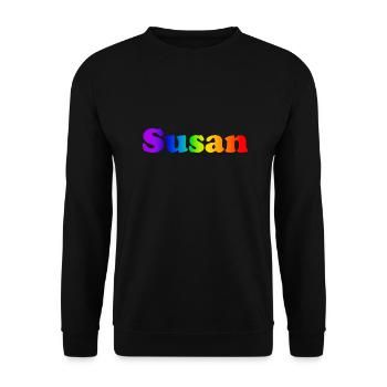 Susan - Unisex Pullover - Schwarz - Vorne - Alina (178cm) & Michal (187cm)