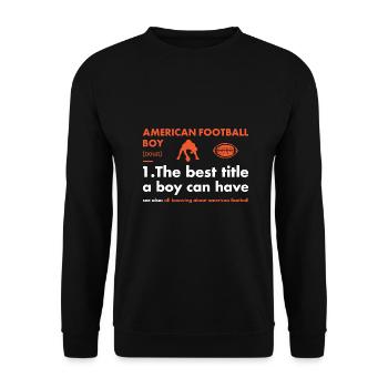Sport Boy Definition American Football - Unisex Pullover - Schwarz - Vorne - Alina (178cm) & Michal (187cm)