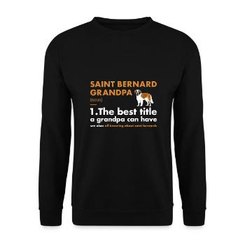 Définition de grand-père Saint-Bernard - Sweat-shirt Unisexe - noir - Devant - Alina (178cm) & Michal (187cm)
