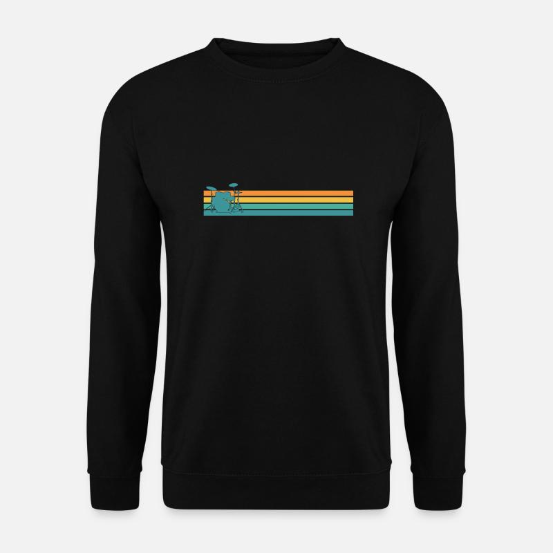 Drums Schlagzeug Retro - Unisex Pullover - Schwarz