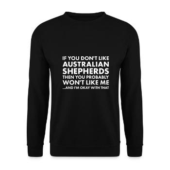 Dog If You Don't Like Aussie - Unisex Sweatshirt - black - Front - Alina (178cm) & Michal (187cm)