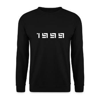 Année de naissance Anniversaire Né(e) en 1999 - Sweat-shirt Unisexe - noir - Devant - Alina (178cm) & Michal (187cm)