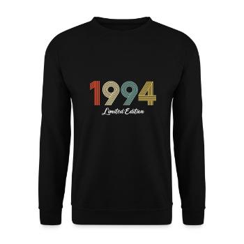 Original Jubiläum 1994 Legendärer Jahrgang - Unisex Pullover - Schwarz - Vorne - Alina (178cm) & Michal (187cm)