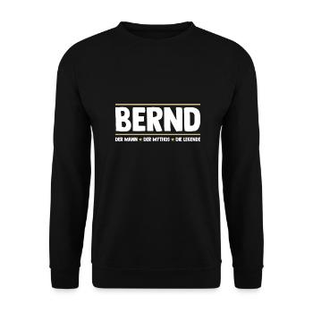 Bernd - Sweat-shirt Unisexe - noir - Devant - Alina (178cm) & Michal (187cm)