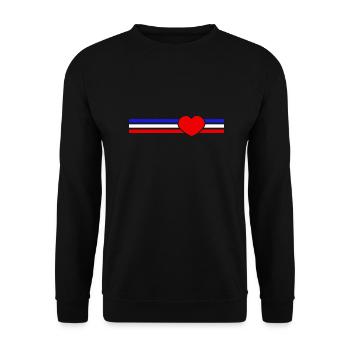 Schleswig-Holstein Herz - Unisex Pullover - Schwarz - Vorne - Alina (178cm) & Michal (187cm)