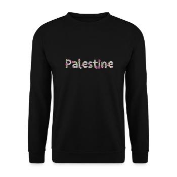 Palästina Blume - Palestine flower - Unisex Pullover - Schwarz - Vorne - Alina (178cm) & Michal (187cm)