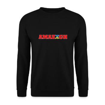 AMAZIGH - Sweat-shirt Unisexe - noir - Devant - Alina (178cm) & Michal (187cm)
