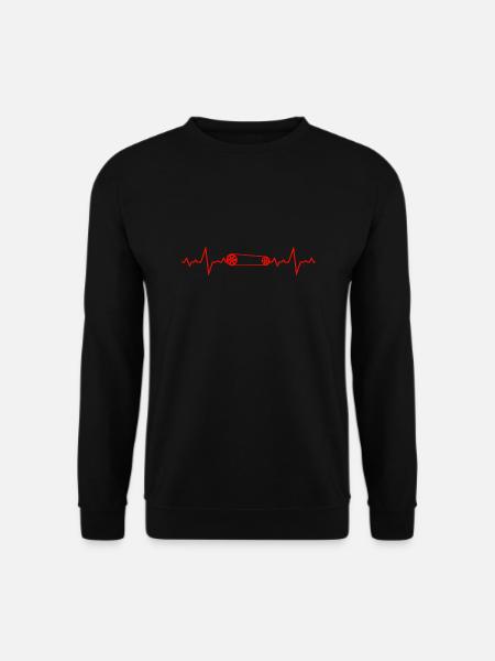 Herzschlag Fahrradkette EKG Puls - Unisex Pullover - Schwarz