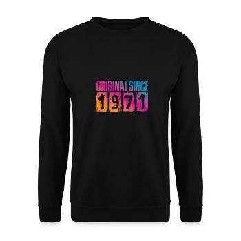 1971 - Unisex Pullover - Schwarz - Vorne - Alina (178cm) & Michal (187cm)