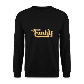 Funky Retro - Unisex Pullover - Schwarz - Vorne - Alina (178cm) & Michal (187cm)