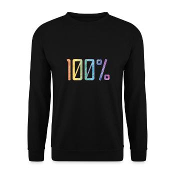 100 % - Unisex Sweatshirt - black - Front - Alina (178cm) & Michal (187cm)