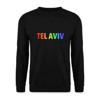 TEL AVIV LGBT - Unisex Pullover - Schwarz - Vorne - Alina (178cm) & Michal (187cm)