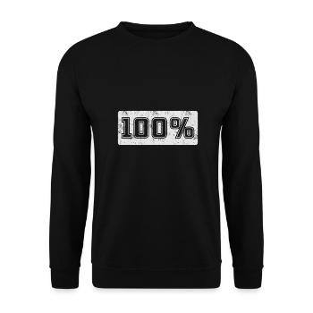 100% Rétro - Sweat-shirt Unisexe - noir - Devant - Alina (178cm) & Michal (187cm)