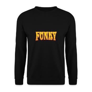 Funky Retro - Unisex Sweatshirt - black - Front - Alina (178cm) & Michal (187cm)