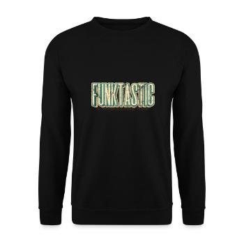 Funktastic Funky Vintage - Unisex Pullover - Schwarz - Vorne - Alina (178cm) & Michal (187cm)