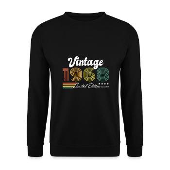 Birthday Vintage 1968 Limited Edition - 1968 - Unisex Sweatshirt - black - Front - Alina (178cm) & Michal (187cm)