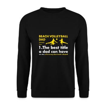 Sport Dad Définition Volleyball de plage - Sweat-shirt Unisexe - noir - Devant - Alina (178cm) & Michal (187cm)