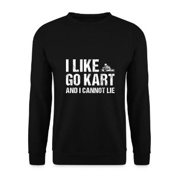 Sport I Like Go Kart And I Cannot Lie Go Kart - Unisex Pullover - Schwarz - Vorne - Alina (178cm) & Michal (187cm)