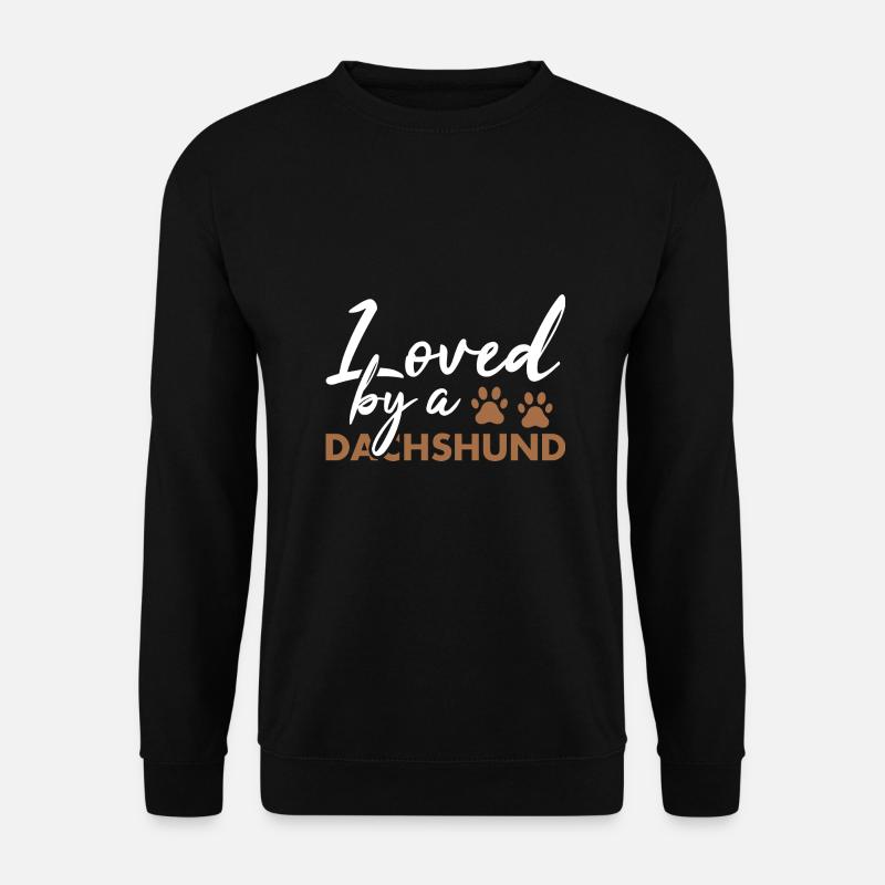 Loved By A Dachshund - Unisex Sweatshirt - black