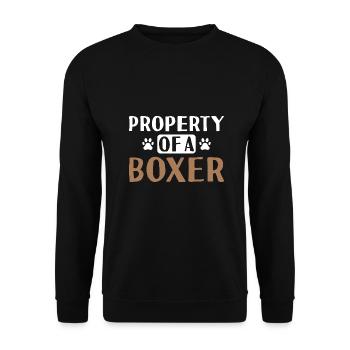 Property Of A Boxer - Unisex Sweatshirt - black - Front - Alina (178cm) & Michal (187cm)
