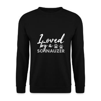 Aimé par un schnauzer - Sweat-shirt Unisexe - noir - Devant - Alina (178cm) & Michal (187cm)