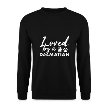 Loved By A Dalmatian - Unisex Sweatshirt - black - Front - Alina (178cm) & Michal (187cm)