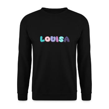Nom - Louisa - Sweat-shirt Unisexe - noir - Devant - Alina (178cm) & Michal (187cm)